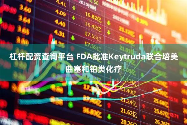杠杆配资查询平台 FDA批准Keytruda联合培美曲塞和铂类化疗